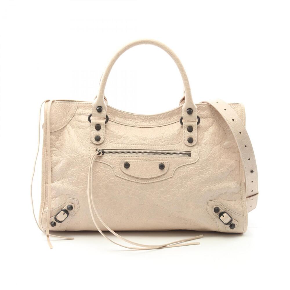 Balenciaga City Handbag Leather Beige